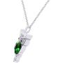AFFY Multi Stone Owl Pendant Necklace in 14K Gold Over Sterling Silver