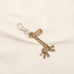 UJIMS Giraffe Lovers Gift Giraffe Charm Zipper for Women Girl Giraffe Jewelry Giraffe Inspirational Quote Gift for Her
