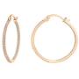 PAVOI 14K Gold Plated 925 Sterling Silver Post Cubic Zirconia Hoop Earrings 30/15mm