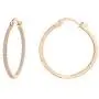 PAVOI 14K Gold Plated 925 Sterling Silver Post Cubic Zirconia Hoop Earrings 30/15mm PAVOI 14K Gold Plated 925 Sterling Silver Post Cubic Zirconia Hoop Earrings 30/15mm