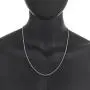 The Bling Factory 3mm High-Polished Stainless Steel Beveled Curb Chain Necklace