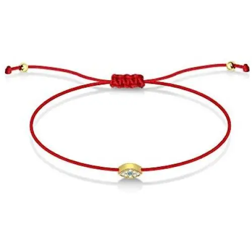Red String of Fate Protection Bracelets With Sparkling Evil Eye