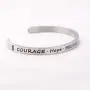 WUSUANED Cancer Bracelet Courage Hope Strength Survivor Cuff Bracelet Cancer Awareness Jewelry Inspirational Gift for Cancer Survivor