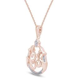 Jewel Zone US OM, OHM, AUM Symbol Pendant Necklace 14k Gold Over Sterling Silver