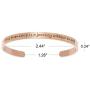 NewChiChi Cuff Bracelet Engraved A True Friendship is a Journey Without an End Inspirational Jewelry