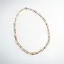 MooseMiroir Paperclip Chain Necklace for Women Girl 18k Real Gold Plated Stainless Steel Minimalistic Oval Link Choker y2k Jewelry y2k Necklace Preppy Jewelry chainsfor Women