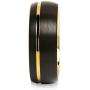 100S JEWELRY Tungsten Rings For Men Wedding Bands 14K Gold Plated Jewelry Brushed Black Size 8-16