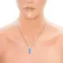 Honolulu Jewelry Company Sterling Silver Flip Flop CZ Accented Necklace Pendant with Simulated Blue Opal and 18'' Box Chain Honolulu Jewelry Company Sterling Silver Flip Flop CZ Accented Necklace Pendant with Simulated Blue Opal and 18'' Box Chain