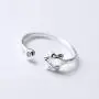 Eiffy Zircon Jewish Star of David Ring for Women Simple Open Hexagram Finger Ring Jewelry