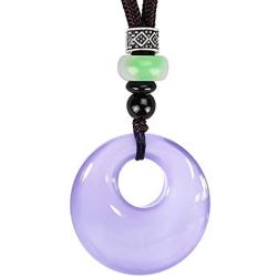 Sumray Natural Ice Chalcedony Safty Buckle Pendant Jade Necklace Pendant Jewelry Pendant