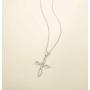 FANCIME 14K Gold Plated Sterling Silver Celtic Knot Cross Crucifix Infinity Pendant Necklace for Women Girls,16+2''
