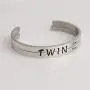 ENSIANTH Twins Gift Twin Bracelet Twin One Twin Two Cuff Bangle ENSIANTH Twins Gift Twin Bracelet Twin One Twin Two Cuff Bangle