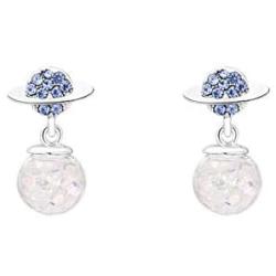 HANGO fashion all-match creative earrings, blue planet small crystal bottle earrings, short pearl earrings brooch, suitable for Valentines Day gifts, birthday parties, and Mothers Day gifts
