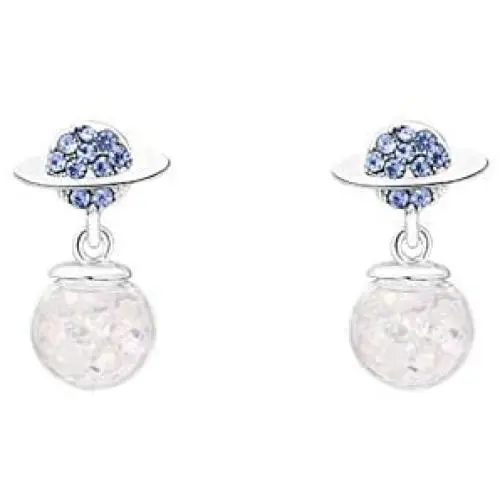 HANGO fashion all-match creative earrings, blue planet small crystal bottle earrings, short pearl earrings brooch, suitable for Valentines Day gifts, birthday parties, and Mothers Day gifts HANGO fashion all-match creative earrings, blue planet small crystal bottle earrings, short pearl earrings brooch, suitable for Valentines Day gifts, birthday parties, and Mothers Day gifts