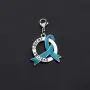 LBSBO Ovarian Cancer Gift Ovarian Cancer Awareness Teal Ribbon Clip-on Charm/Necklace Ovarian Cancer Support Jewelry LBSBO Ovarian Cancer Gift Ovarian Cancer Awareness Teal Ribbon Clip-on Charm/Necklace Ovarian Cancer Support Jewelry