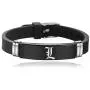 COMTRUDE Death Note L Bracelet, Stainless Steel Old English Initial Alphabet Letter Wristband COMTRUDE Death Note L Bracelet, Stainless Steel Old English Initial Alphabet Letter Wristband