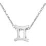 VU100 Zodiac Constellation Necklace for Women Teen Girls, Silver/Gold/Rose Gold, 12 Horoscope Astrology Hypoallergenic Stainless Steel Adjustable Chain Jewelry Gifts