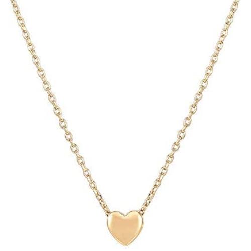 PAVOI 14K Gold Plated Heart Pendant | Layered Necklaces | Gold Necklaces for Women | 18'' Length with a 2'' Extension