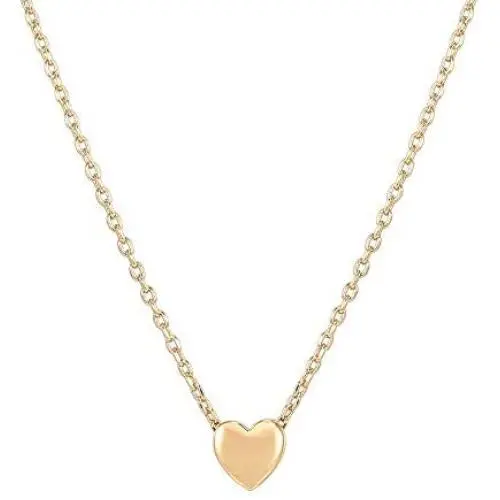 PAVOI 14K Gold Plated Heart Pendant | Layered Necklaces | Gold Necklaces for Women | 18'' Length with a 2'' Extension
