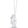 Round Cut White Natural Diamond Accent Two Tone Pig Pendant in 14K Gold Over Sterling Silver Round Cut White Natural Diamond Accent Two Tone Pig Pendant in 14K Gold Over Sterling Silver
