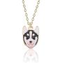 Cartoon Pet Dog Pendant Necklace,Creative Animal Jewelry Clavicle Necklace for Birthday Gift