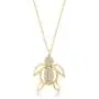 GELIN 14k Yellow Gold Sea Turtle with CZ Pendant Necklace for Women, 18'' GELIN 14k Yellow Gold Sea Turtle with CZ Pendant Necklace for Women, 18''