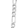 Miabella 925 Sterling Silver Italian 7mm Solid Diamond-Cut Figaro Link Chain Necklace for Men, 18, 20, 22, 24, 26, 30 Inches