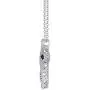 Pipa Bella 925 Sterling Silver Rose Gold Plated Modulated Cross Pendant with Treated Blue and Natural Diamonds. Pendant Necklaces for Women Girls 1/20cttw (IJ - I2 I3)