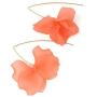 Pink Peach Flower Petal Resin Long Bohemian Drop Dangle Earrings-perfect for gift, women, girls