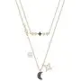 SWAROVSKI Jewelry Glowing Moon Necklace, Black