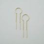 HONEYCAT Threader Drop Bar Chain Earrings in Gold, Rose Gold, or Silver | Minimalist, Delicate Jewelry