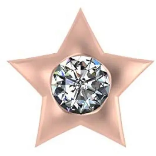 Adastra Jewelry 18k Rose Gold Over 925 Sterling Silver Teeth Charm Star Adastra Jewelry 18k Rose Gold Over 925 Sterling Silver Teeth Charm Star