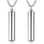Mealguet Jewelry Free-Engraving Personalized Stainless Steel Cylinder Remembrance Memorial Ash Cremation Urn Pendant Necklace Mealguet Jewelry Free-Engraving Personalized Stainless Steel Cylinder Remembrance Memorial Ash Cremation Urn Pendant Necklace
