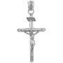 Religious Jewelry by FDJ Solid 925 Sterling Silver Cross Charm INRI Crucifix Pendant Necklace