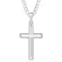 XP Jewelry Mens Sterling Silver Cross Pendant Curb Link Chain Necklace Italian Made - Choose Width and Length XP Jewelry Mens Sterling Silver Cross Pendant Curb Link Chain Necklace Italian Made - Choose Width and Length
