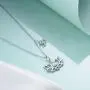YFN Yoga Lotus Flower Pendant Necklace with Om Symbol Sterling Silver with Pear Shape Cubic Zirconial Lotus Flower Jewelry Earrings for Mom Women Wife Mother Day Birthday Gift (Lotus Necklace)