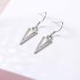 JZCOLOR S925 Sterling Silver Triangle Drop Earrings for Women Abstract Diamond-Shaped Necklace Rhombus Shaped Dangle Earrings Minimalist Geometric Jewelry Gift for Teens Girls