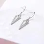 JZCOLOR S925 Sterling Silver Triangle Drop Earrings for Women Abstract Diamond-Shaped Necklace Rhombus Shaped Dangle Earrings Minimalist Geometric Jewelry Gift for Teens Girls