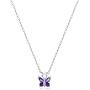 Sterling Silver Gemstone Butterfly Pendant Necklace, 18''