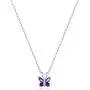 Sterling Silver Gemstone Butterfly Pendant Necklace, 18'' Sterling Silver Gemstone Butterfly Pendant Necklace, 18''