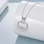 YAFEINI Ring Holder Necklace for Women Girls Open Heart Sterling Silver Snowy Mountain Pendant Keeper Necklace Wedding Engagement Anniversary Keepsake Jewelry Gifts Nurse