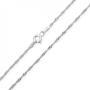 Bling Jewelry Thin 1.5MM Singapore Twist Rope Chain Necklace for Women Rose Gold Plated 925 Sterling Silver Made Italy 14 16 18 20 24 Inch
