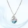 JEWME 925 Sterling Silver Mermaids Tears Necklace Crystal Teardrops Collarbone Chain Fishtail Pendant Jewelry Gift JEWME 925 Sterling Silver Mermaids Tears Necklace Crystal Teardrops Collarbone Chain Fishtail Pendant Jewelry Gift