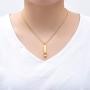 Gold Cremation Jewelry for Ashes Necklace Stainless Steel Crystal Bar Charm Urn Pendants Ashes Cube Memorial Keepsake Jewelry