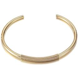 CIUNOFOR Cuff Bracelet for Women Girls Gold Plated Inspired Antique Stainless Steel Twisted Bangle