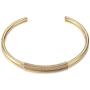 CIUNOFOR Cuff Bracelet for Women Girls Gold Plated Inspired Antique Stainless Steel Twisted Bangle