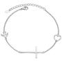 925 Sterling Silver Religious Cross Bracelet In Faith Hope Love Bracelet Christian Infinity Love Classic Jewelry 7 inches to 9 inches