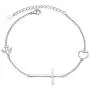 925 Sterling Silver Religious Cross Bracelet In Faith Hope Love Bracelet Christian Infinity Love Classic Jewelry 7 inches to 9 inches