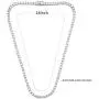 MDFUN Tennis Chain 18K White Gold Plated | 4.0mm 5.0mm Round Cubic Zirconia Cut Tennis Necklace for Women and Men (3 Style of Clasp)