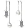 HZJCC Crystal owl dangle earrings for women long chain Artificial pearls earring crystal Animal jewelry valentine gift